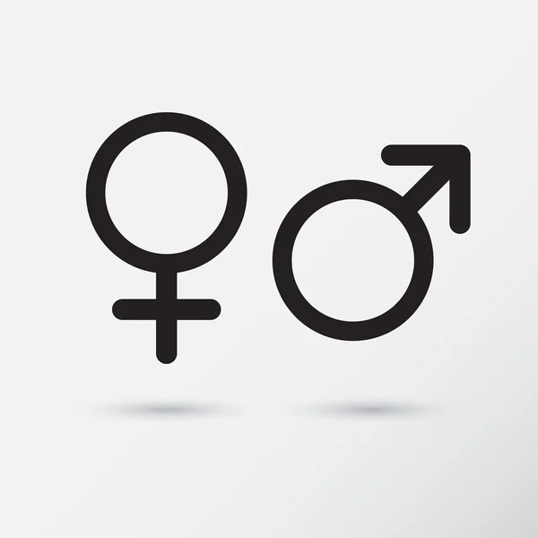 Gender symbol icons. — Stock Vector