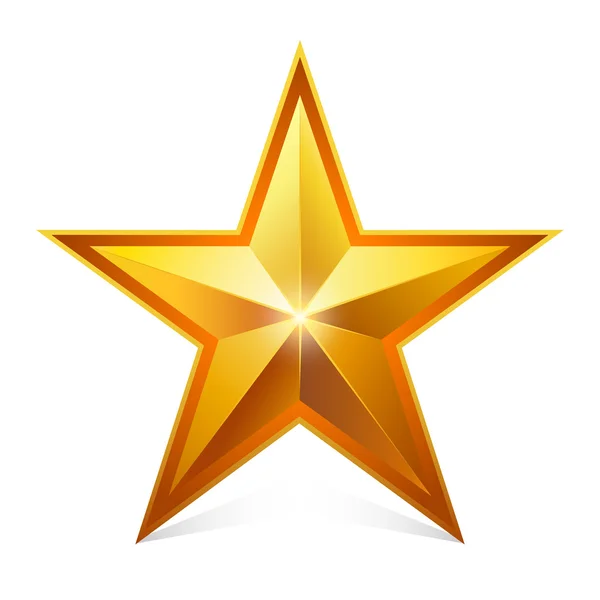 Estrela de ouro. — Vetor de Stock