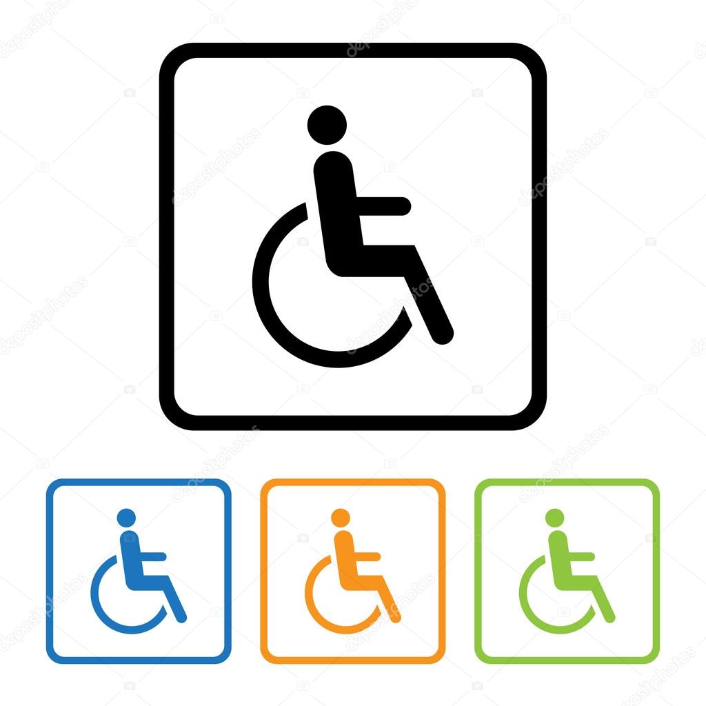 Disabled icon sign.