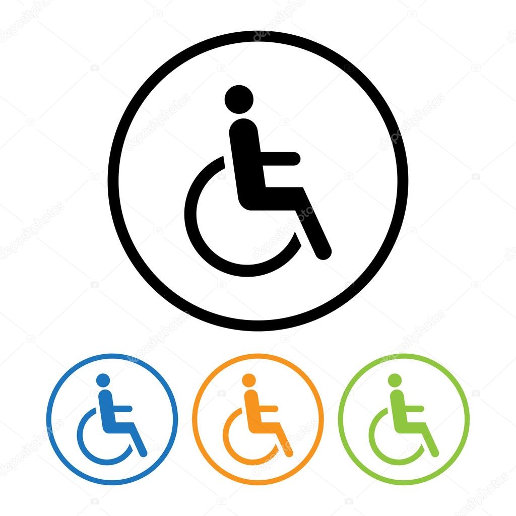 Disabled icon sign.