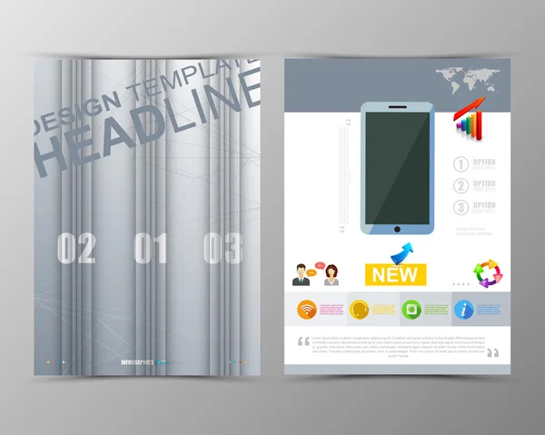 Brochure technologique — Image vectorielle
