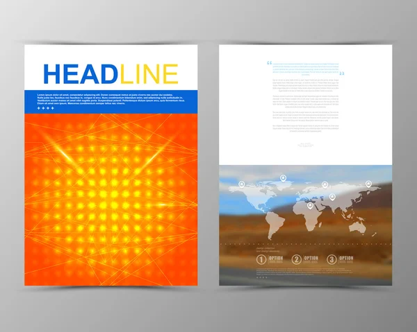 Modelo de brochura geométrica. Mapa . —  Vetores de Stock