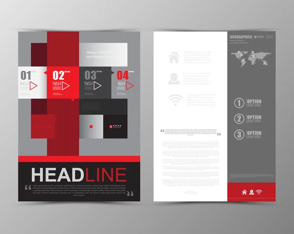 Resumo modelo de brochura geométrica . —  Vetores de Stock