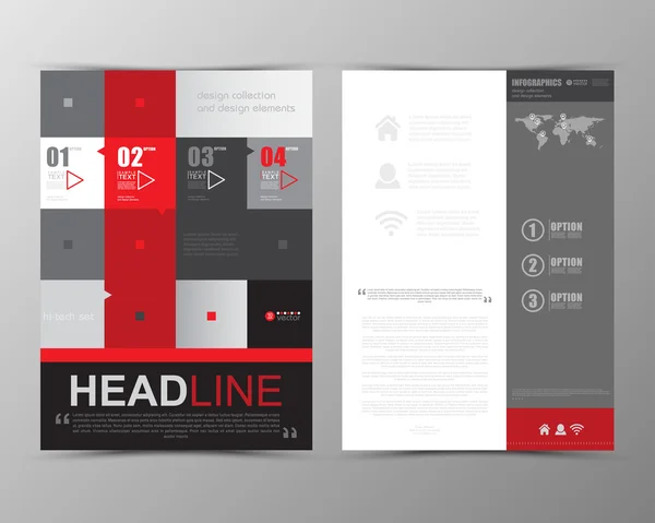 Resumo modelo de brochura geométrica . —  Vetores de Stock