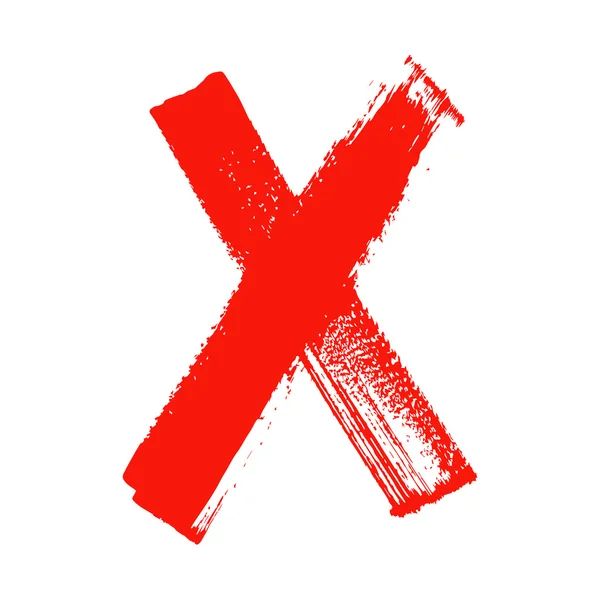 X-赤の手書き文字 — ストックベクタ