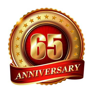 65 yıldönümü altın etiket