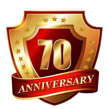 70 yıldönümü altın etiket