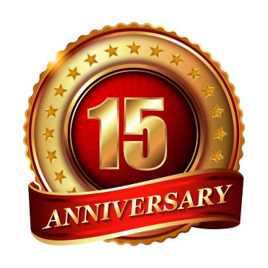 15 altın yıldönümü etiket