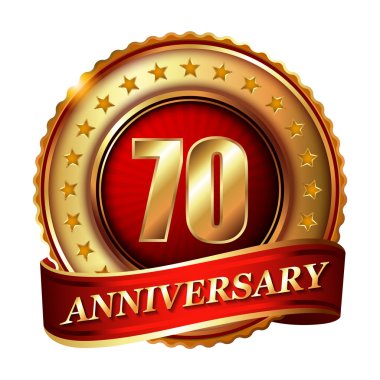70 yıldönümü altın etiket