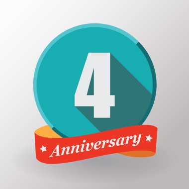 Kurdele ile 4 Yıldönümü etiket