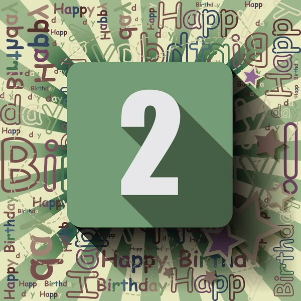 2 happy Birthday achtergrond — Stockvector