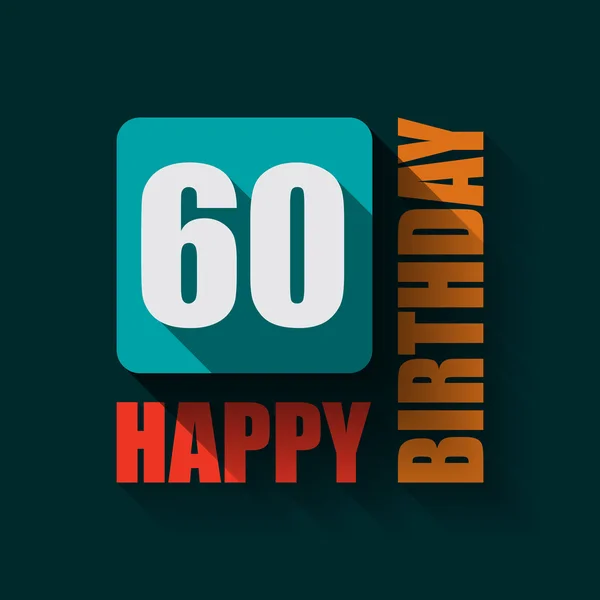 60 生日快乐背景 — 图库矢量图片