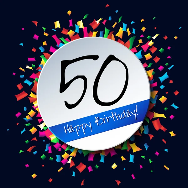 50 happy Birthday achtergrond — Stockvector