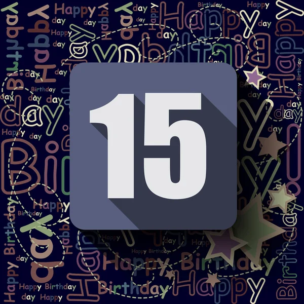 15 happy Birthday achtergrond — Stockvector