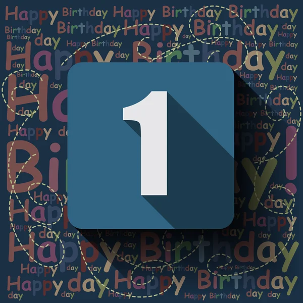 1 happy Birthday bakgrund — Stock vektor