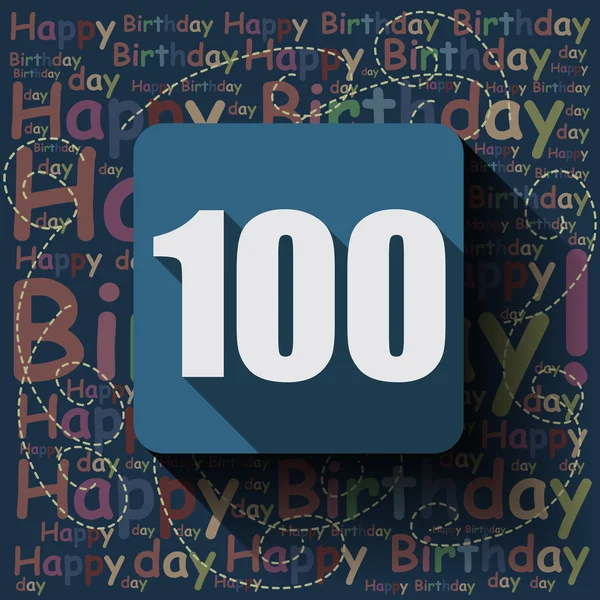 100 Feliz aniversário de fundo — Vetor de Stock