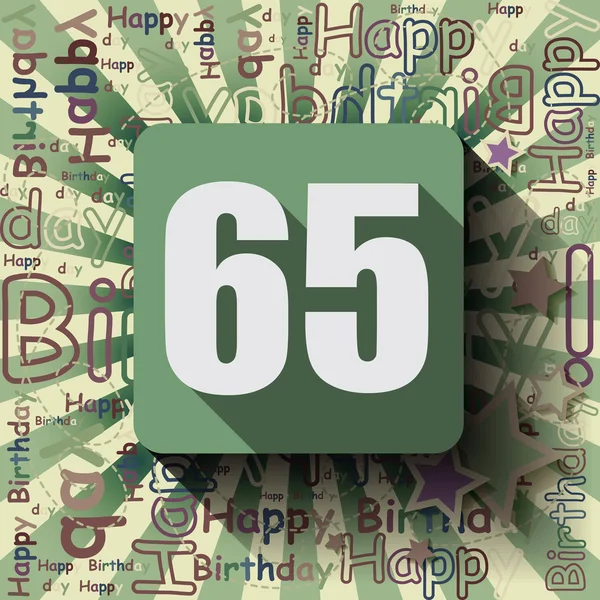 65 Happy Birthday — стоковый вектор