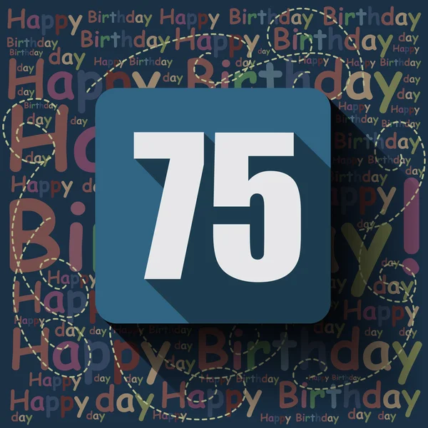 75 Buon compleanno sfondo — Vettoriale Stock