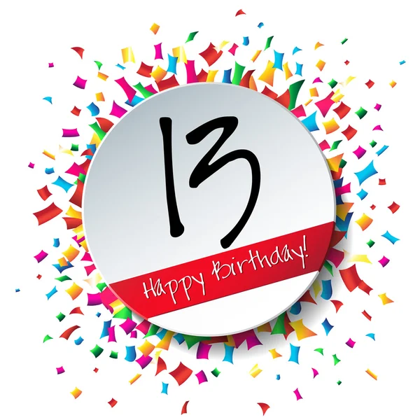 13 Joyeux anniversaire fond — Image vectorielle
