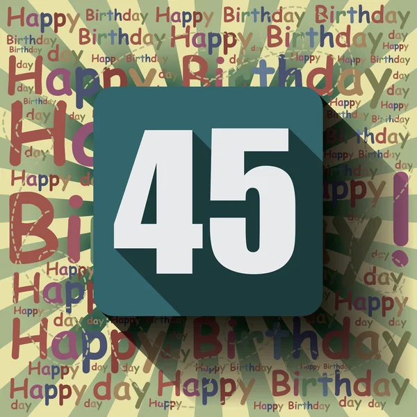 45 Happy Birthday Hintergrund — Stockvektor