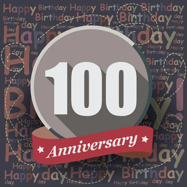100 Happy Birthday Anniversary background — Stock Vector