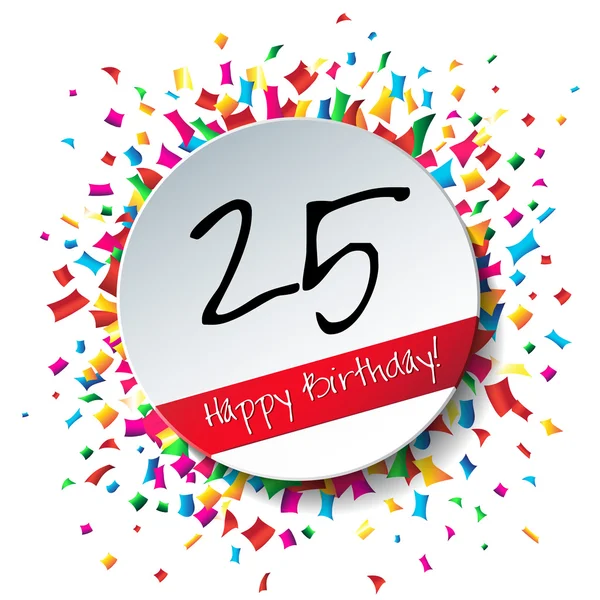 25 Feliz cumpleaños de fondo — Vector de stock