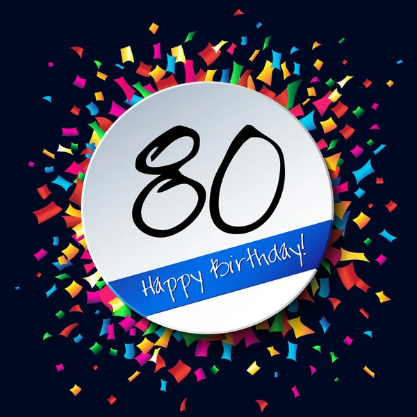 80 happy Birthday bakgrund — Stock vektor