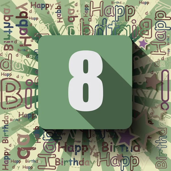 8 happy Birthday bakgrund — Stock vektor