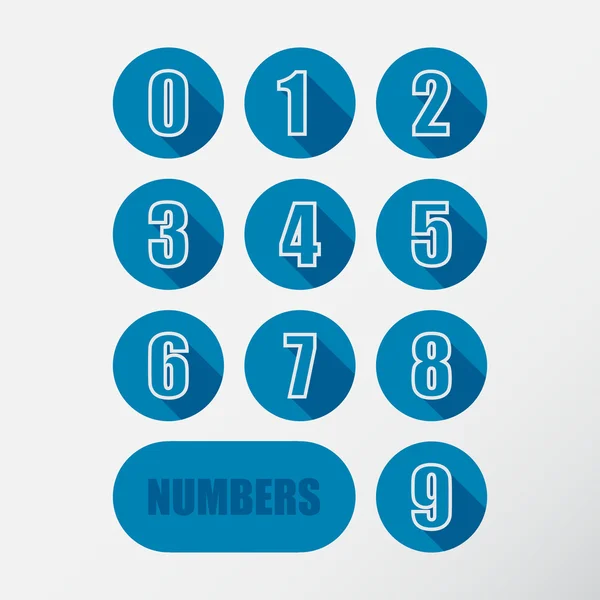 Numbers set — Stock Vector