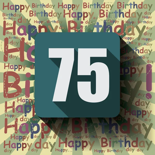 75 happy Birthday achtergrond — Stockvector