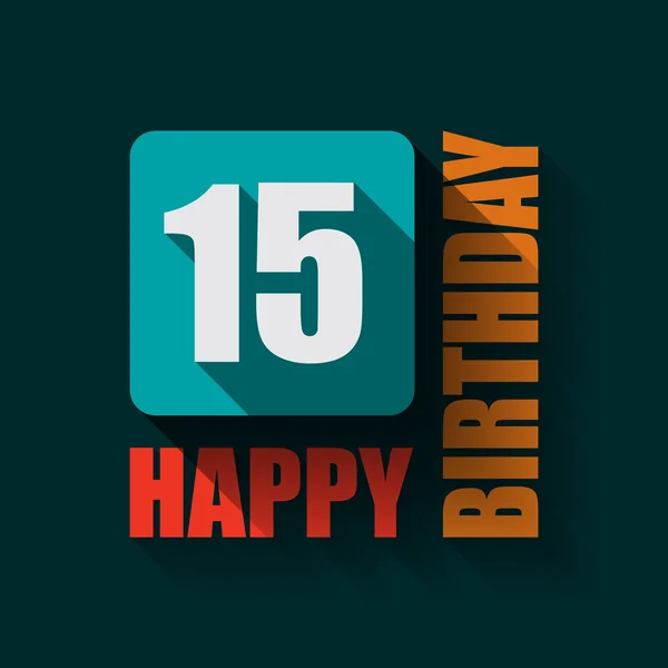 15 Feliz aniversário de fundo —  Vetores de Stock