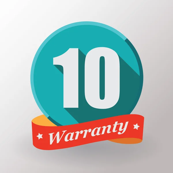 10 Étiquette de garantie — Image vectorielle