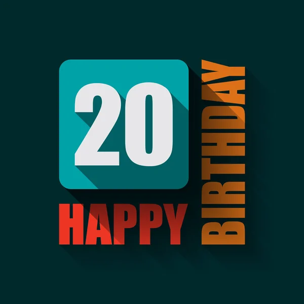 20 Feliz cumpleaños de fondo — Archivo Imágenes Vectoriales