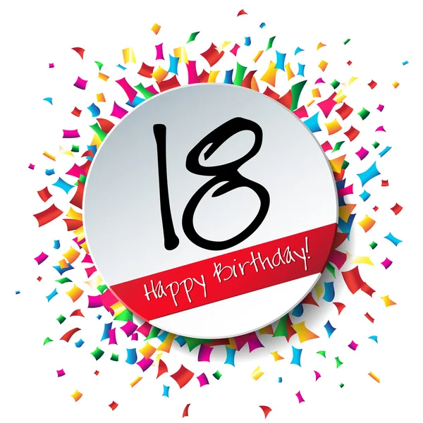 18 Happy Birthday background — Stock Vector