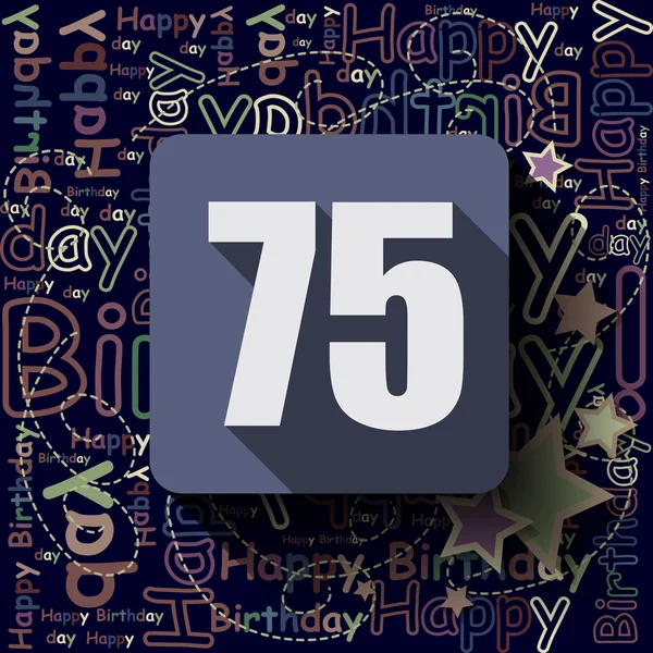 75 Happy Birthday Hintergrund — Stockvektor