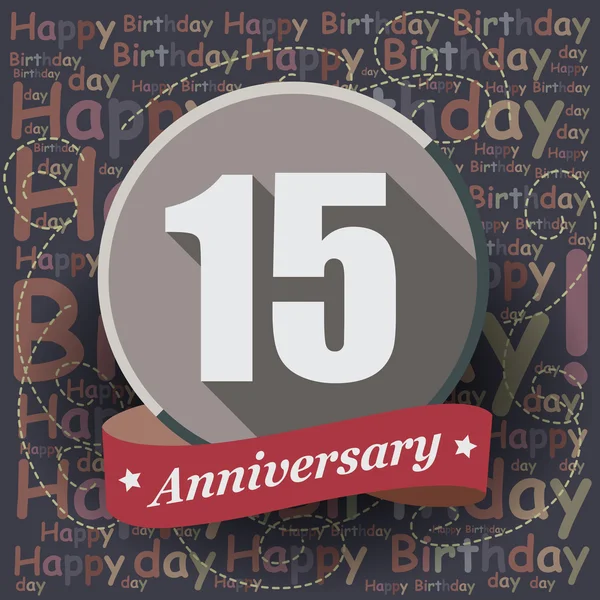 15 Joyeux anniversaire — Image vectorielle