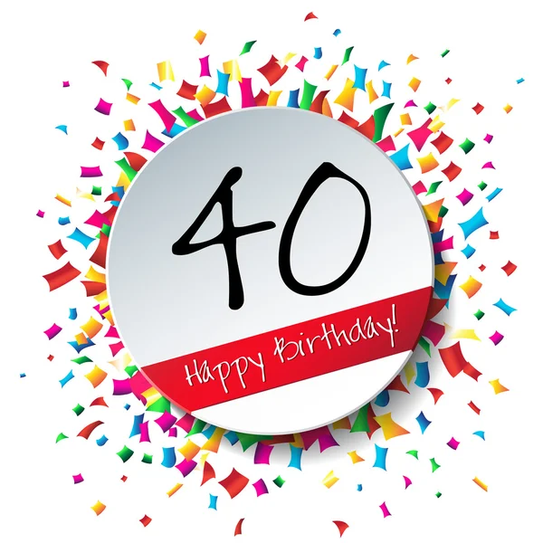 40 Feliz aniversário de fundo — Vetor de Stock