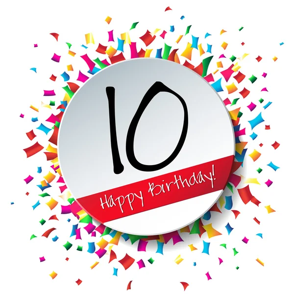 10 Feliz cumpleaños de fondo — Vector de stock