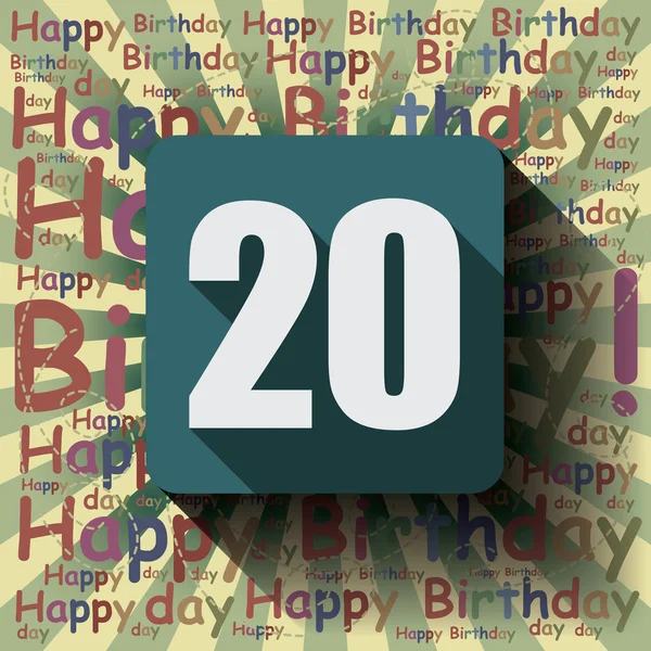 20 Happy Birthday Hintergrund — Stockvektor