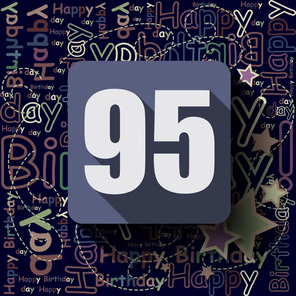 95 Feliz cumpleaños de fondo — Vector de stock