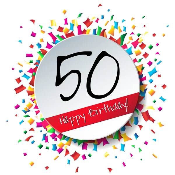 50 Feliz cumpleaños de fondo — Vector de stock