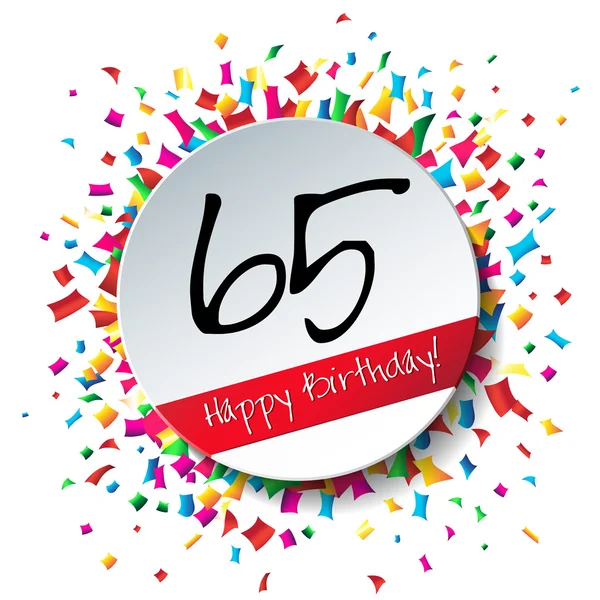 65 happy Birthday háttér — Stock Vector