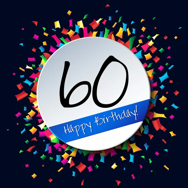 60 feliz aniversário fundo — Vetor de Stock