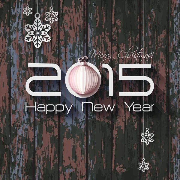 Happy New Year Card 2015 — стоковый вектор