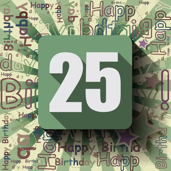 25 Feliz cumpleaños de fondo — Archivo Imágenes Vectoriales
