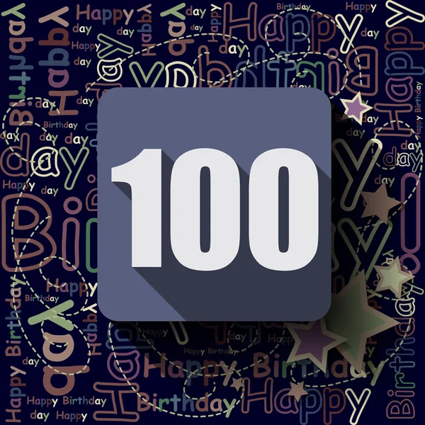 100 happy Birthday bakgrund — Stock vektor