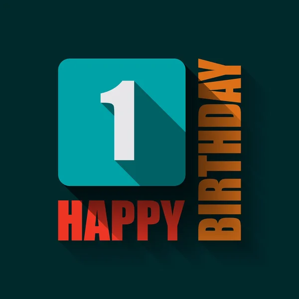 1 happy Birthday achtergrond — Stockvector