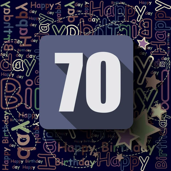 70 Buon compleanno sfondo — Vettoriale Stock