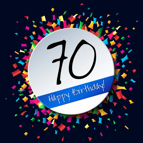 70 Joyeux anniversaire fond — Image vectorielle
