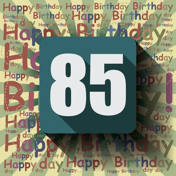 85 happy Birthday achtergrond — Stockvector